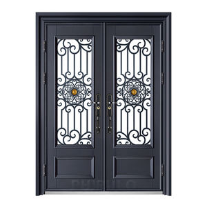 Puertas de hierro forjado para casas Puertas DE SEGURIDAD Puertas delanteras Diseño especial moderno personalizado para el mercado de Arabia Saudita, Omán y Qatar - Product Image 3
