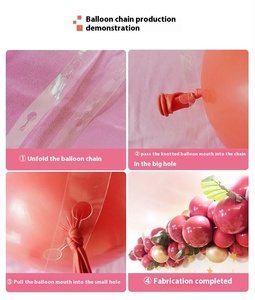 5M agujero único doble agujero globo cadena transparente fiesta globo arco cinta tira Accesorios - Product Image 3