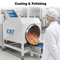 Ligne de production automatique CST pour la fabrication de bonbons gélifiés halal, de biscuits et de oursons gélifiés