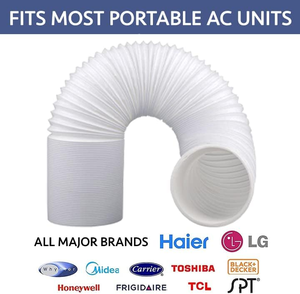 Tuyau flexible en acier, PP, PVC pour climatiseur portable, adaptateur de ventilation en plastique, tuyau d'évacuation - Product Image 2