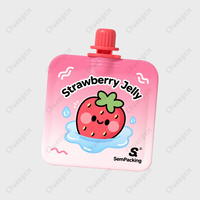 Op Maat Bedrukt Persoonlijk Merk 12Oz 100Ml 250Ml 330Ml Vloeibare Jelly Sap Retort Uitloopzak Met Patch Handvat