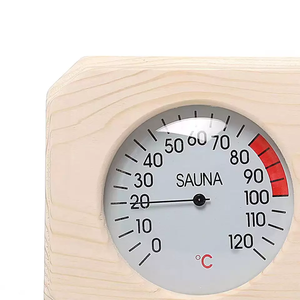 Equipo de sauna para piscina, accesorios para cuarto de vapor húmedo seco, medidor de temperatura y humedad, termómetro de madera de fábrica - Product Image 4