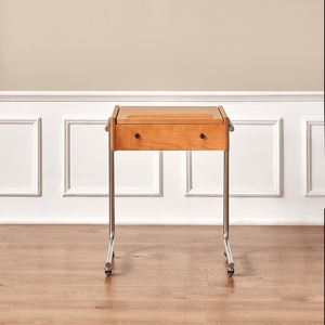 <span class=keywords><strong>Table</strong></span> d'appoint moderne en bois de cerisier L9187 avec <span class=keywords><strong>roulettes</strong></span>, <span class=keywords><strong>table</strong></span> d'appoint mobile avec tiroir, petit bureau <span class=keywords><strong>vintage</strong></span> <span class=keywords><strong>pour</strong></span> salon et chambre à coucher - Product Image 6