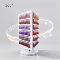 Présentoir à ongles magnétique en acrylique à trois rotations, 270 couleurs, avec carte de couleurs détachable