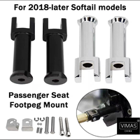 Kit de support de repose-pieds arrière VIMAS BD-0001 pour Softail Street Bob Fat Boy 18-26, aluminium noir/chromé, accessoire de moto
