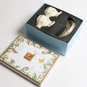 Wholesale Phnom Penh Small Broken Flowers Ceramic Coffee <b>Cup</b> and Saucer <b>Set</b> - Product Image 2