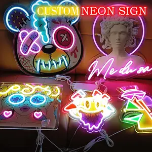 Insegna Luminosa LED al Neon Personalizzabile con Logo per Esterni, Luminosità Regolabile, Design Anime, Giochi e Cartoni Animati - Product Image 1