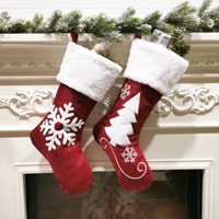 2025 boîte-cadeau créative de noël personnalisé rouge wapiti chaussettes sacs en gros beaucoup de coffrets cadeaux de noël