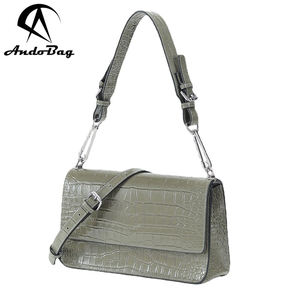 Sacs à bandoulière AndoBag à motif crocodile pour femmes, sac sous le bras en cuir de vache véritable, tendance, 2306 - Product Image 1