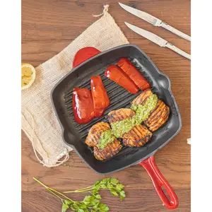 Garden Party BBQ Enamel Garden Cast Iron Pan Skillet Cooking Pans With Handle Good Quality With Good Price