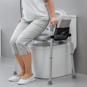 Asiento elevado para inodoro, silla de ducha con inodoro móvil para ancianos, silla de inodoro de alta resistencia, silla médica - Product Image 1