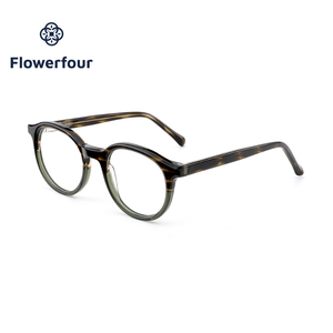 Montatura per Occhiali Flowerfour in Stile Semplice e Rotondo, Lussuosa e Trendy in Acetato Spesso per Uomo e Donna - Product Image 4