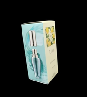 Scatole di Lusso in Carta Riciclabile con Finestra Trasparente in Plastica, Laminazione Lucida, Confezioni per Cosmetici e Flaconi di Profumo