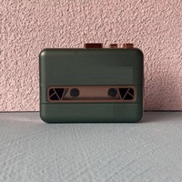Mini lecteur de cassettes rétro avec fonction d'enregistrement automatique, alimenté par BT et USB, enregistreur portable pour l'apprentissage des langues, cadeau portable