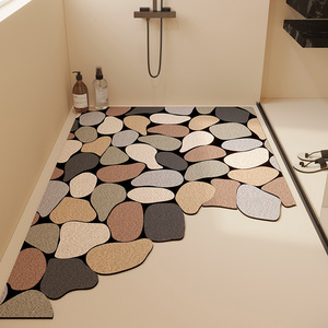 שטיחון אמבטיה מודרני עשוי PVC, נגד החלקה, עמיד למים ולכלוך, ידידותי לסביבה, לשירותים. - Product Image 1