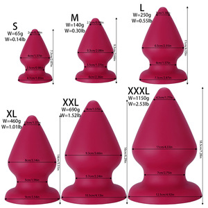 液体シリコン製 超大型アナルプラグ 男女兼用 ソフト 無臭 弾性アナルダイレーター 大人のおもちゃ - Product Image 4