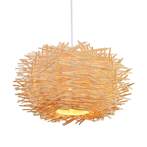 Lampadari <span class=keywords><strong>e</strong></span> Lanterne Personalizzate in Rattan, Lampadario in Bambù per Sala da Pranzo, Paralume in Rattan Stile Giapponese - Product Image 6