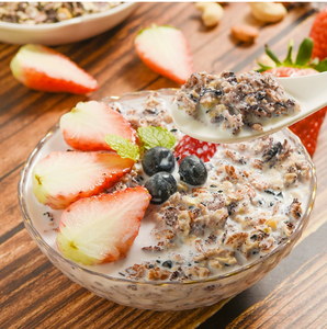 Fiocchi d'avena neri naturali di grano, <span class=keywords><strong>cereali</strong></span> <span class=keywords><strong>integrali</strong></span> ad alto contenuto di fibre per <span class=keywords><strong>colazione</strong></span>, yogurt e latte, all'ingrosso dalla Cina - Product Image 4