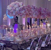 Nouveauté Vases Centres de Table de Mariage Supports à Fleurs en Acier Inoxydable Vases Guides d'Allée Décoration de Fête