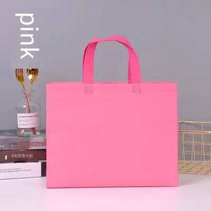 Sac de courses rose en non-tissé à motif de dessin animé, écologique, réutilisable, imperméable et enduit - Product Image 1