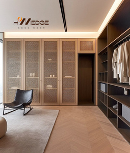 Armario Abierto de Lujo Moderno Personalizado para Dormitorio, Gabinete Combinado con Característica Convertible Autoportante, Clóset de Madera MDF - Product Image 4