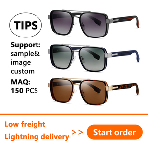 OEM ODM alta calidad moda nueva tendencia UV400 gafas de sol polarizadas logotipo personalizado diseñador memoria gafas de sol de metal para hombres mujeres - Product Image 2