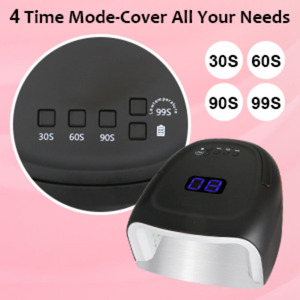 Lampe à ongles UV LED sans fil rechargeable 60W avec capteur automatique, séchoir à gel avec écran LCD pour la maison et le salon - Product Image 3