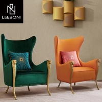Fauteuil de salon personnalisé de haute qualité en tissu nubuck, canapé une place, fauteuil moderne de luxe