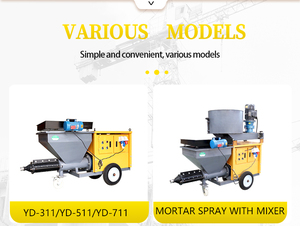 רב תכליתיים 220v 380v v מלט חול מרסס קיר מכונת ריסוס קיר מכונת ריסוס עם מנוע ורכיבי ליבת מנוע - Product Image 2