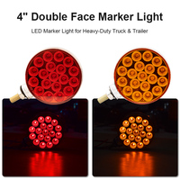 Nouvelle lampe de gabarit latérale LED double face à tête plate rouge ambre 12V 24V étanche IP67 pour camion