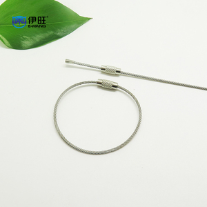 2mm Wire Diameter Stainless Steel Wire Keychains Cable <b>Key</b> Ring - Product Image 5