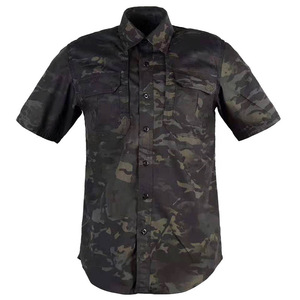 เสื้อเชิ้ตแขนสั้นลายพราง DSF45 สำหรับผู้ชาย สไตล์ลำลองสำหรับกิจกรรมกลางแจ้ง ใส่ได้ทุกฤดู ผลิตจากผ้าฝ้ายระบายอากาศได้ดี - Product Image 4