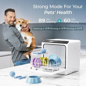 Lavavajillas de encimera EUHOMY con tanque de agua de 5L, 6 programas, portátil para apartamentos y caravanas, alta temperatura, sin conexión a red. - Product Image 5