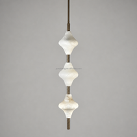 Lustre Minimaliste Créatif en Albâtre Espagnol pour Chambre Principale, Chevet, Porche, Couloir, Salle de Thé, Lampes au-dessus de la Table à Manger