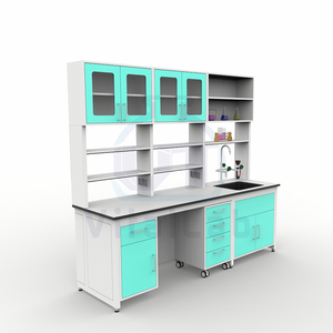 Tavoli da Laboratorio Industriali Moderni a Telaio H Rivestiti in Resina Epossidica Banco da Lavoro Resistente agli Alcali con Accessori per Lavello - Product Image 3