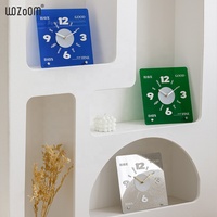 Mandelda acrylique horloge de table décoration de la maison moderne carré bureau montre horloges Art ornement décor bricolage horloges pour la Promotion