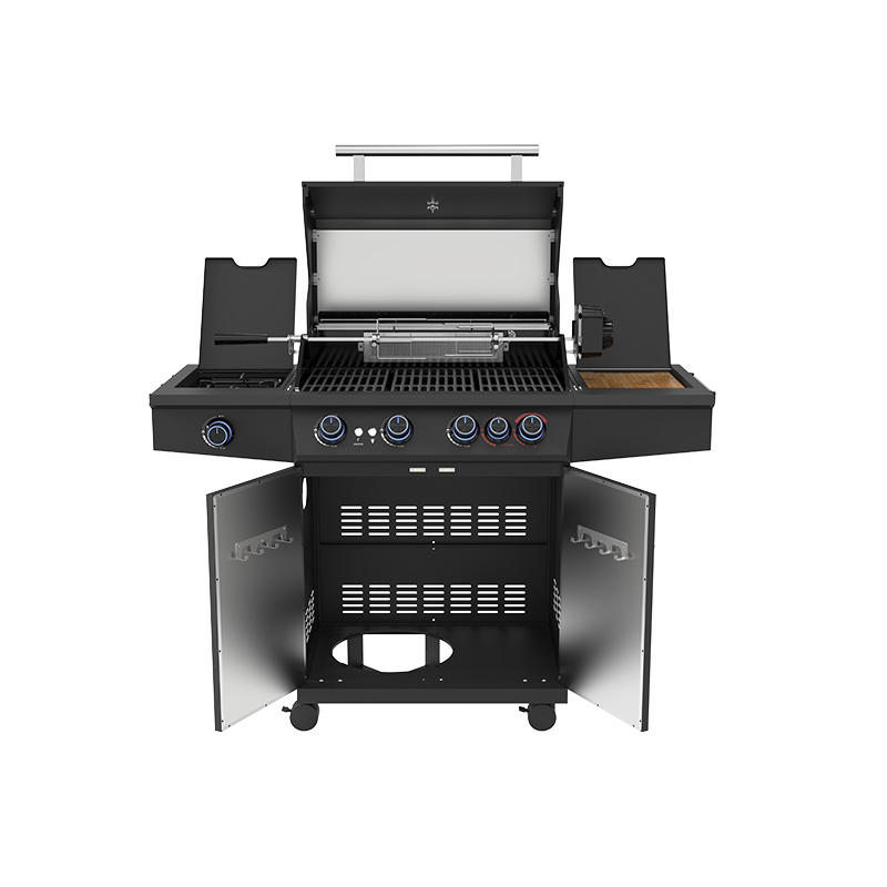 เตาย่างแก๊ส 4+2 สีดำ