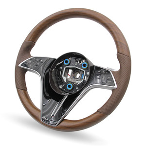 Volant en bois de pêche pour <span class=keywords><strong>Mercedes</strong></span> <span class=keywords><strong>Benz</strong></span> C180 C190 C197 A45 A180 A220 X253, assemblage automobile - Product Image 1