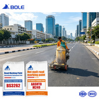 Peinture de marquage routier en poudre pour lignes de délimitation de voies, BS3262 Blanc 25kg, pour Malaisie, Kenya, Ghana, Tanzanie