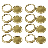 Vente en gros de couvercles et de fermetures pour bocaux Mason sans déversement, 70 mm 86 mm, couvercles à vis en métal argenté, couvercles à vis en tôle avec bandes