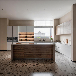 BALOM Custom Modern Design <strong>Kitchen</strong> Cabinets Plywood Wooden Modular Complete <strong>Kitchen</strong> Cabinets Ready to Assemeble for Apartment - Product Image 3