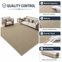 Tapis de luxe 3D grand format, doux, personnalisé, style traditionnel persan vintage, lavable, pour salon