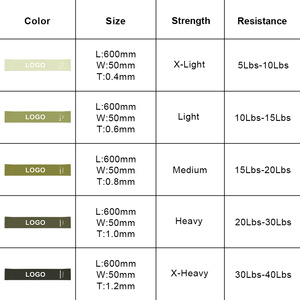 Resistance <b>Bands</b> Set Light to X-Heavy <b>Exercise</b> <b>Bands</b> for Glutes and Legs Workout with Carry Bag Portable Fitness Equipment - Product Image 2
