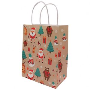 Custom Design Cheap Small Kraft Brown Take Away Paper <b>Bags</b> With Handles - Product Image 1