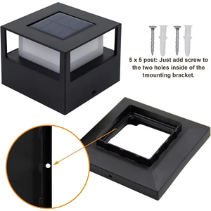 Luz LED Solar para Exteriores, Lámpara de Poste para Jardín, Puerta de Seguridad, Valla de Escalera, Luz para Jardín, Parque, Camino, Patio - Product Image 4