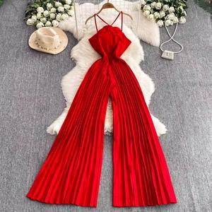 S-3XL 3D Blumenmuster Trägerloses Jumpsuit Lässiger Hochgeschnittener Gerader Weites Bein Overall - Product Image 6