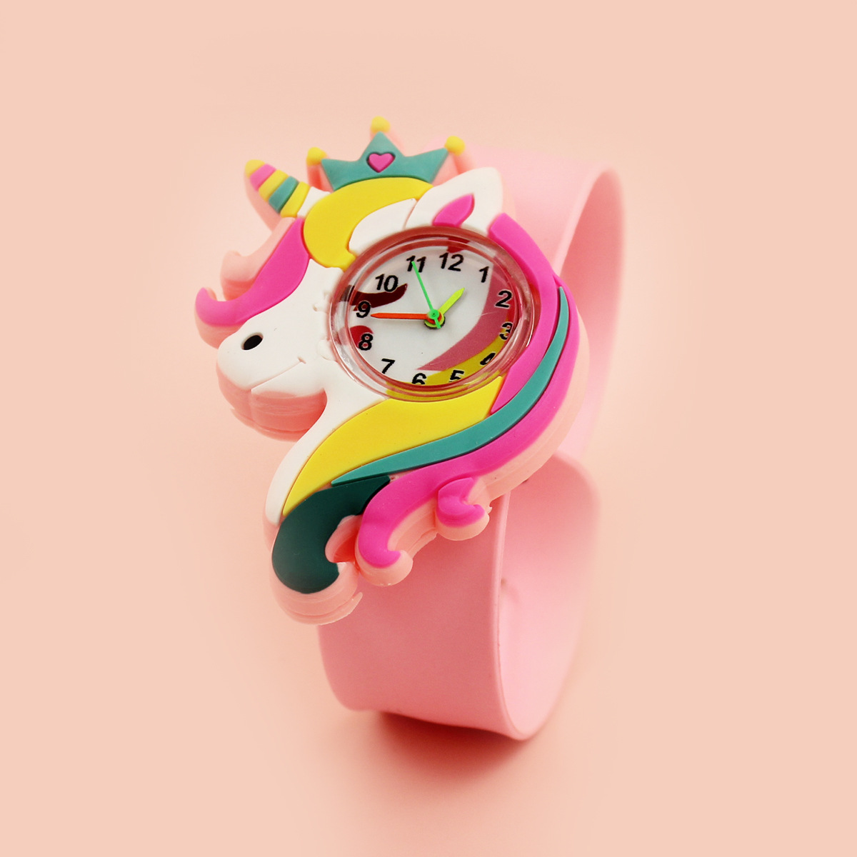 Licorne couronne rose