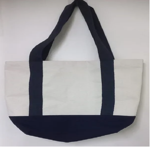 Sac fourre-tout en toile de coton écologique réutilisable, avec poignée boucle, couleur naturelle, idéal pour le shopping - Product Image 1