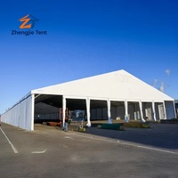 Tente d'entrepôt en alliage d'aluminium 40x60m, abri de stockage robuste, structure industrielle portable pour le stockage d'équipements et de matériaux