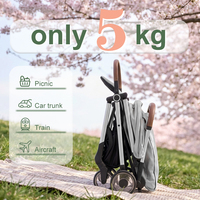 Poussette de voyage légère pliable d'une seule main, poussettes pour bébés, cadre en alliage d'aluminium pour les grossistes